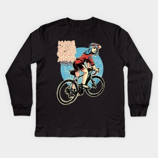 Make Bikes Great Again - Blonde Kids Long Sleeve T-Shirt